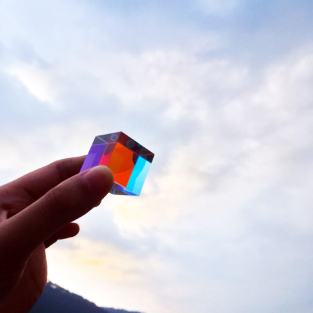 Lighting Glass Photography - Prisme Dichroïque X-Cube en Verre de