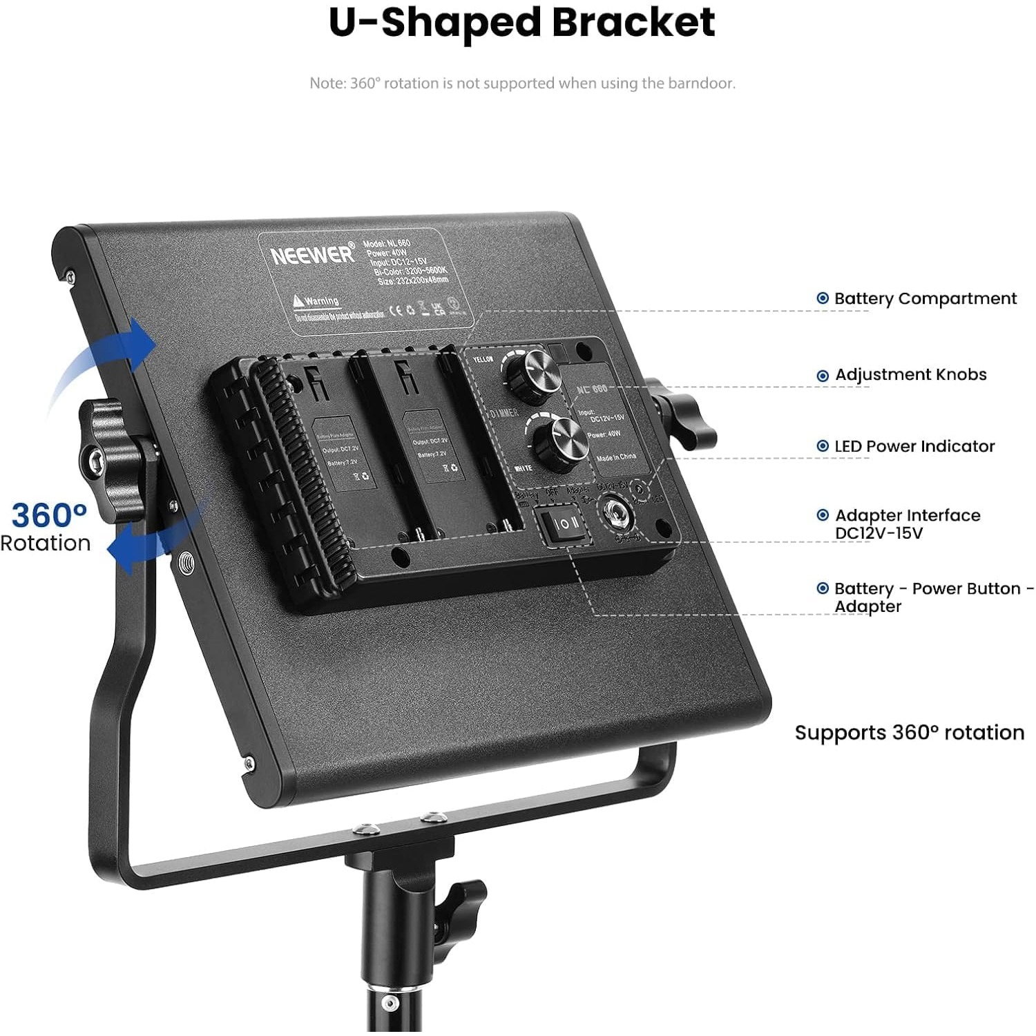 NEEWER Kit de 2 lampes vidéo L - Photography Lighting Kit Neewer avis et prix