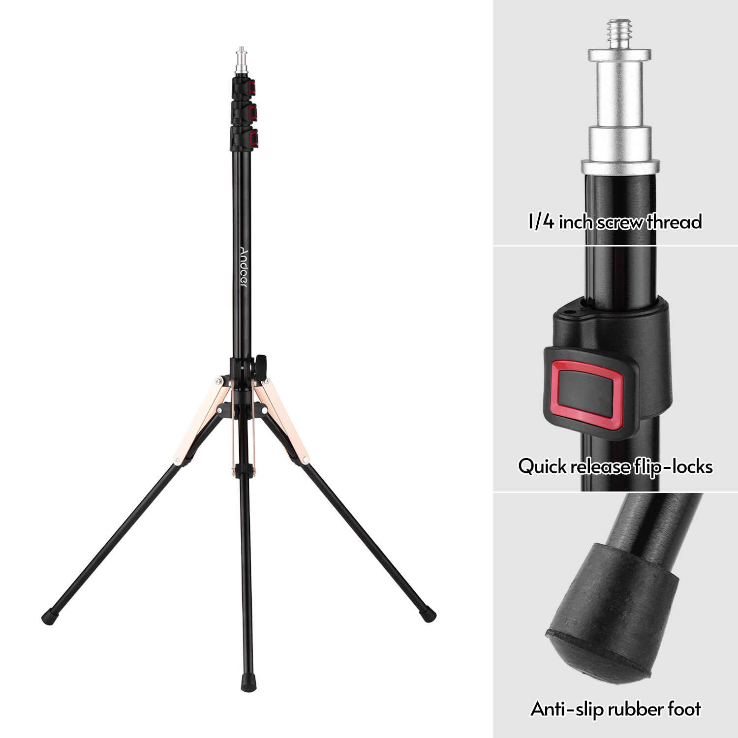 Andoer 190 cm/74.8 pouces Port - Photography Lighting Design avis et prix